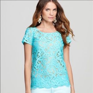 Lily Pulitzer lightly worn turquoise top
